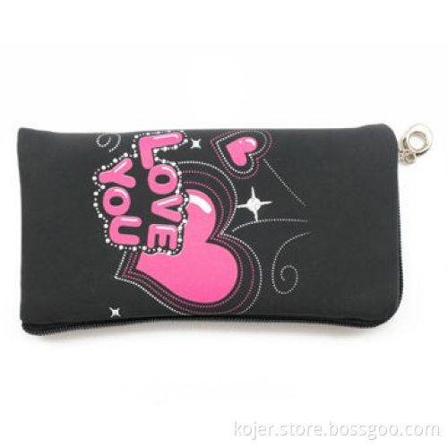 Zipper Bag, Made of PU Leather, with Quality Zipper Slider and Lanyard, Suits for Apple's iPhone 4